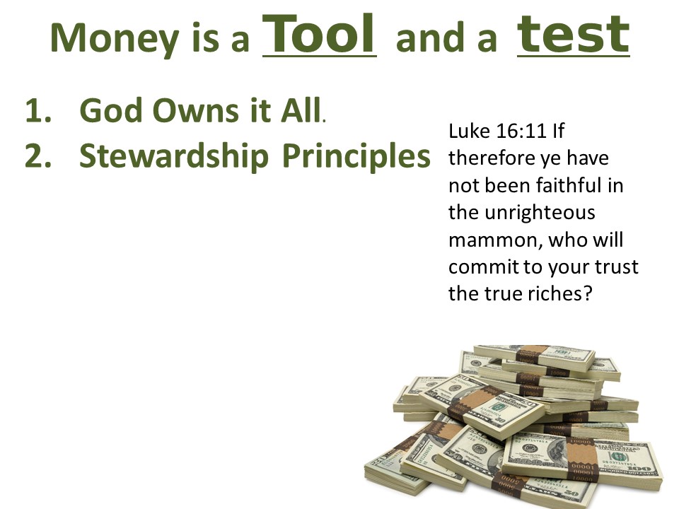 Money (2) Stewardship Principles