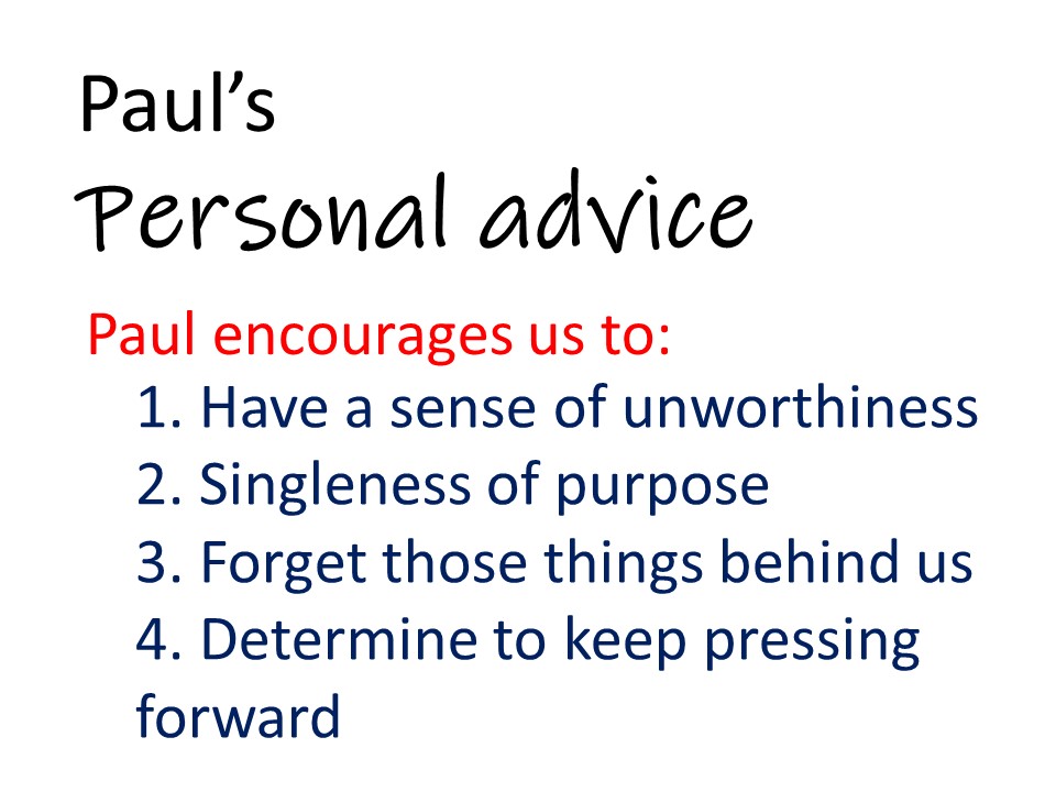 Paul’s Personal Advice To The Philippians