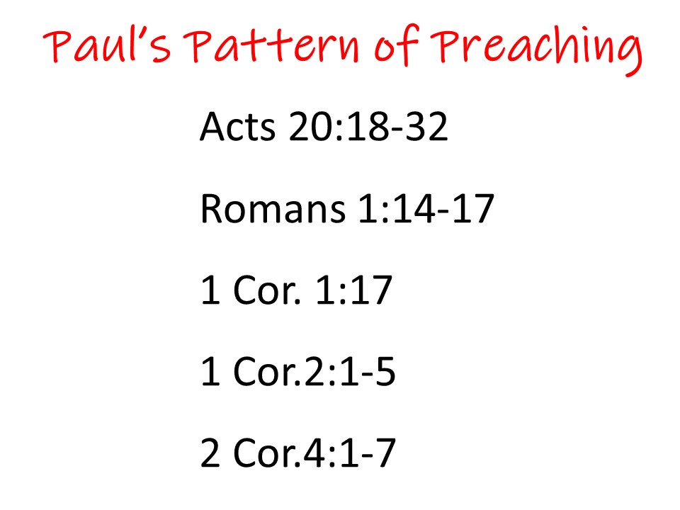 Preaching Christ -Part Two, Paul’s Pattern