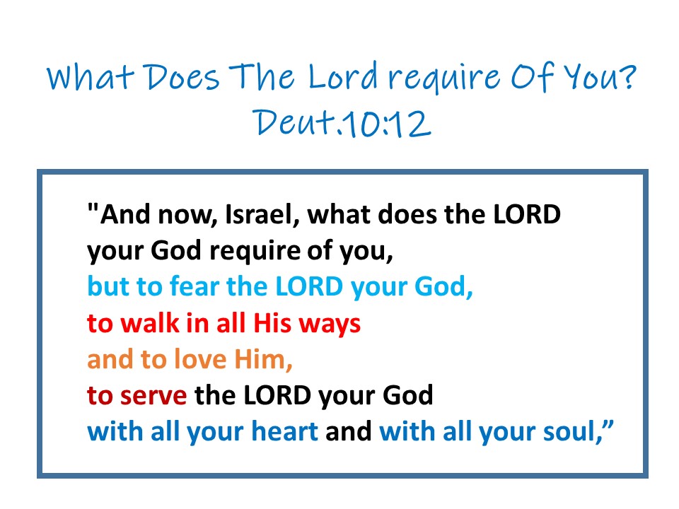 What Does The Lord Require Of You?