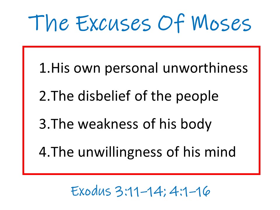 The Excuses Of Moses
