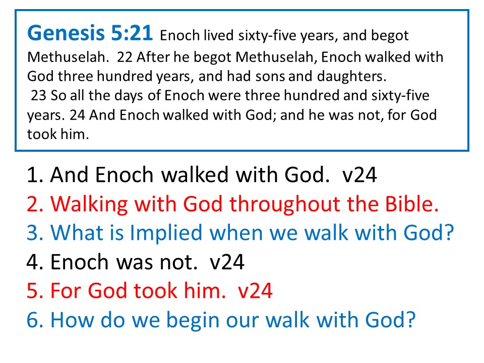 Walking With God