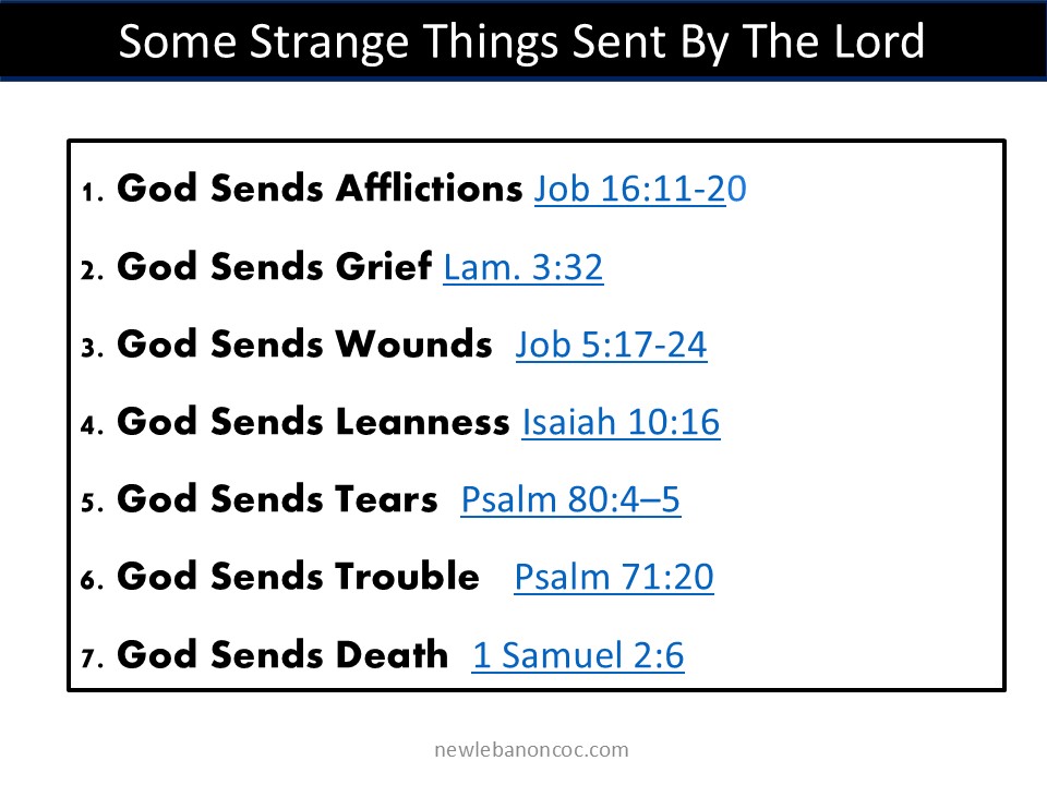 Some Strange Things Sent By The Lord