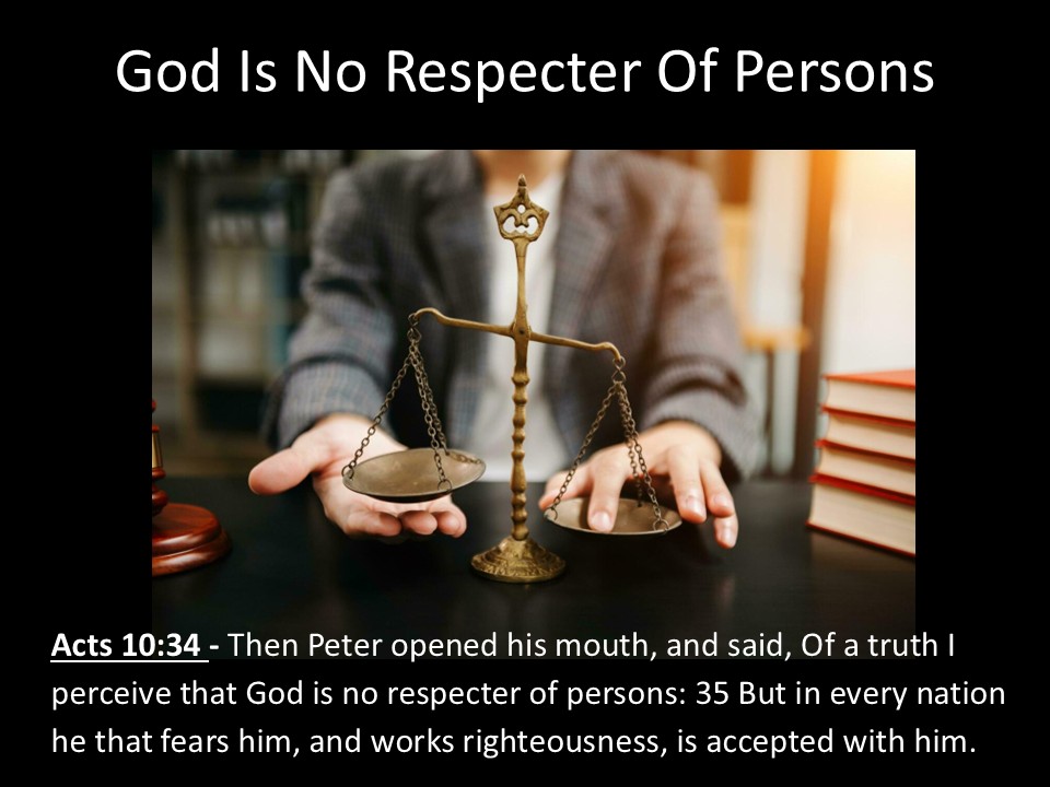 No Respecter Of Persons