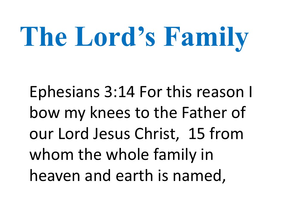The Lord’s Family