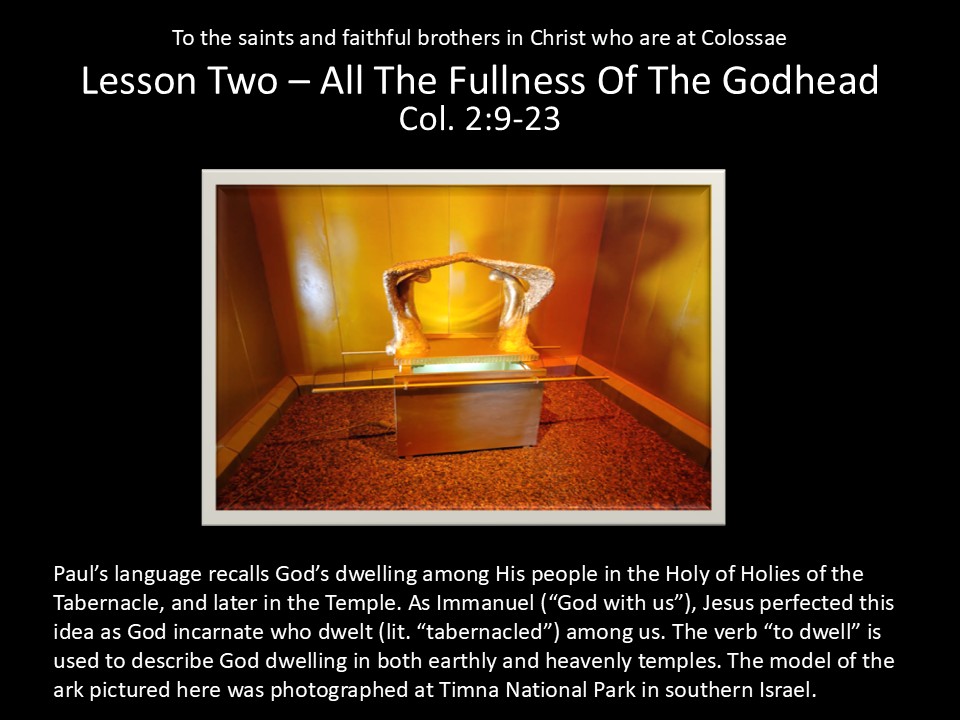 Col. Lesson 2 – All The Fullness Of The Godhead